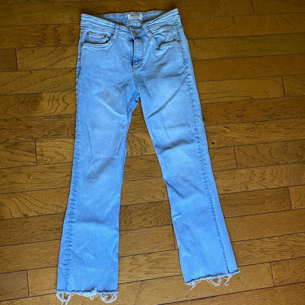 low rise flare jeans